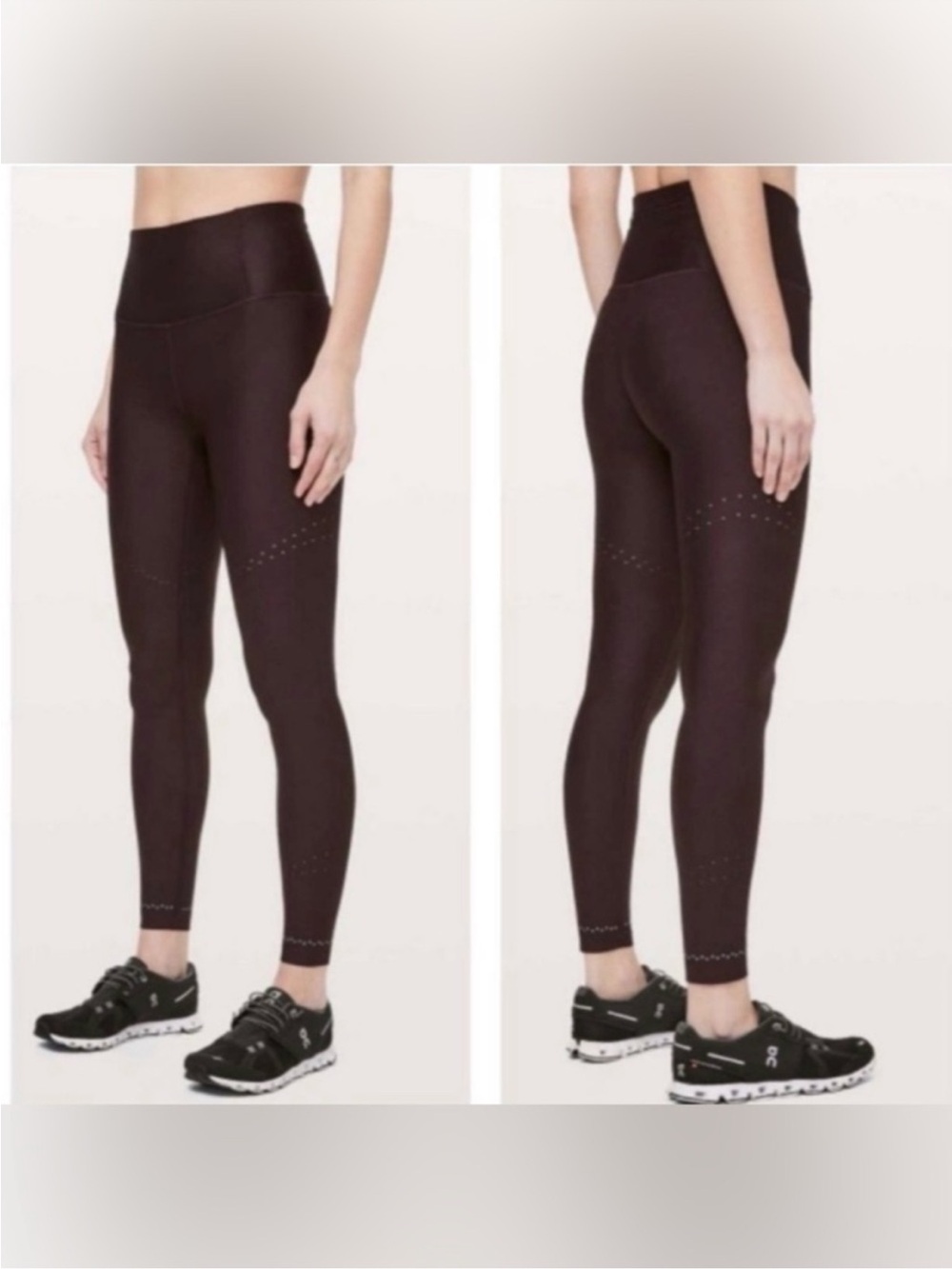 Lululemon in focus run tight plum shadow size 12